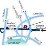 Geographische Karte für den Standort von Landesberger Maschinenvertrieb München