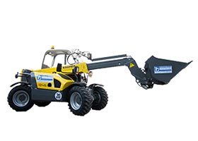 Teleskop-Radlader 1245 von Kramer bei Landesberger Baumschienen mieten